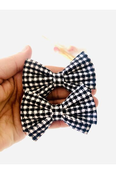 seyranat مجموعة من مشبكين شعر على شكل فيونكة مطاطية بنمط القماش القطني باللون...