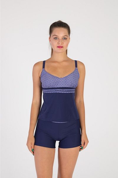 AYSU Γυναικείο τανκίνι Navy Blue με σχέδιο