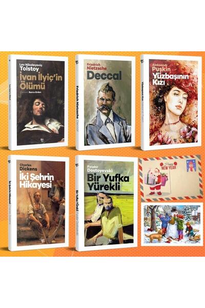 Halk Kitabevi Dünya Klasikleri Beşli Set - 6 Ve Kartpostal