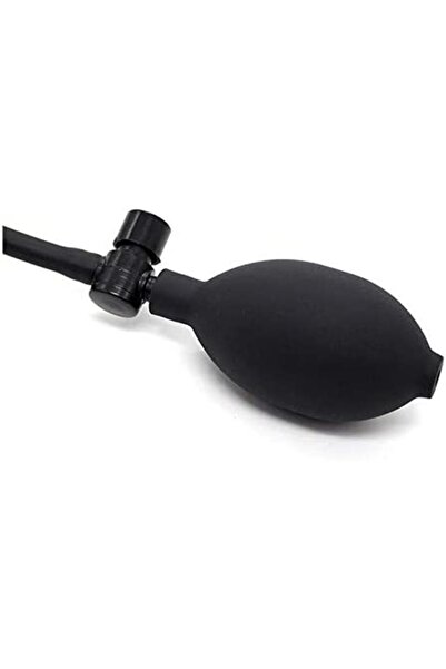Lilitu Shop Şişebilen Pompalı Damarlı Anal Plug Siyah