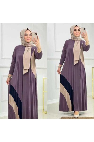 MODAMÜNASİP Φόρεμα με πλισέ με στάμπα με λέιζερ Sandy