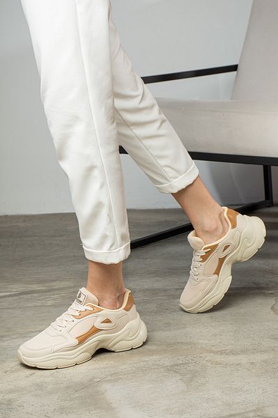 ICELAKE Venus Women's Sneaker Sports Shoes Ecru Tan