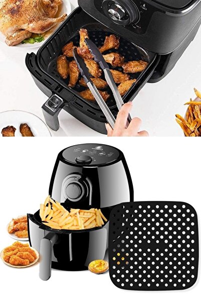 Buffer ® 2 Pieces Heat Resistant Washable Silicone Oven and Airfryer Square Baking Mat 21.5cm