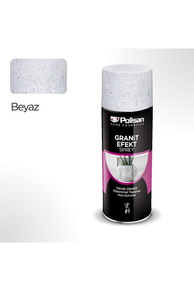 Polisan Granit Efekt Beyaz Sprey Boya 400 ml