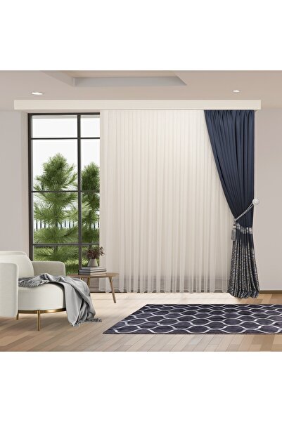 perhal perde ve halı Yeni Model Desensiz Kırışmayan Etekleri Kurşunlu 1-2,5 P...