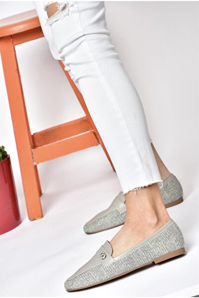 Fox Shoes P820940209 Gray Flat-Soled Daily Women's Ballerinas