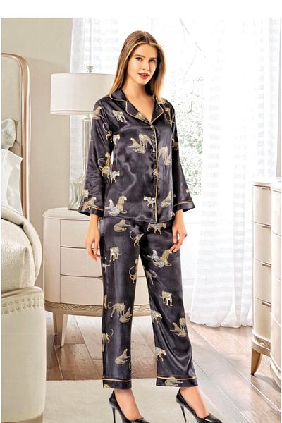 Nilay Set pijama cu nasturi din satin 3017