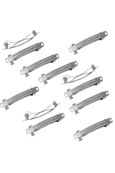 Hobigram مشبك شبكي أوتوماتيكي فضي 5 سم - مشبك معدني - مشبك تصميم - 20 قطعة