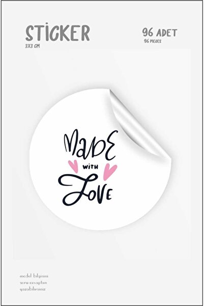 Hsn Ručno izrađena etiketa proizvoda 96 komada sa opcijama naljepnica 3x3