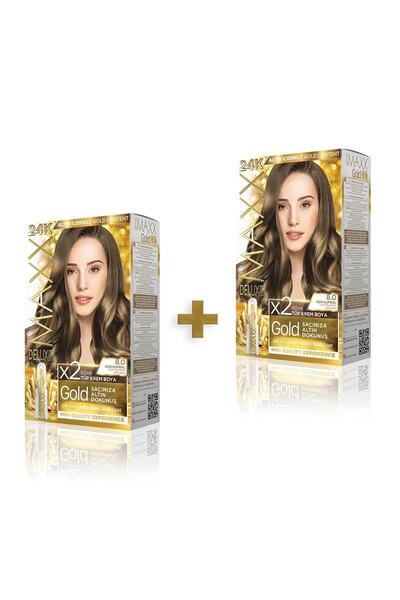 MAXX DELUXE 24k 8.0 Açık Kumral Boya Seti 2 Adet