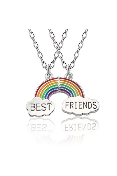 The Collection Zincirli Gökkuşağı Arkadaşlık Best Friends Kolyesi