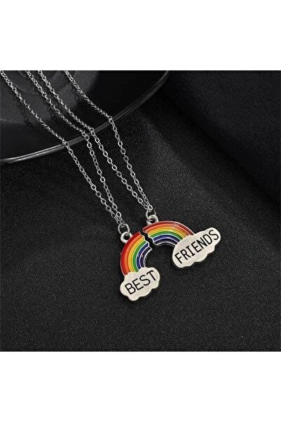 The Collection Zincirli Gökkuşağı Arkadaşlık Best Friends Kolyesi