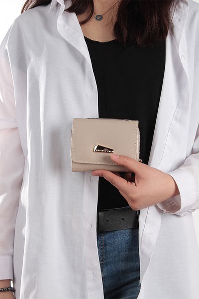 By Hakan Dp-08 Women's Coin Wallet Women's Card Holder Mink