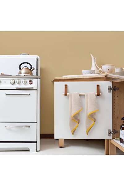 Bundera Deri Kapı Arkası Askı Ve Dolap Içi Askısı Havluluk Düzenleyici Tarçın Renk