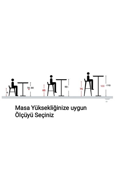 J&S QUALİTY Özgün Ikea Tasarım Sırtsız 75. Cm Oturumu Ile Şık Ve Dekoratif Bar Taburesi, Siyah Metal