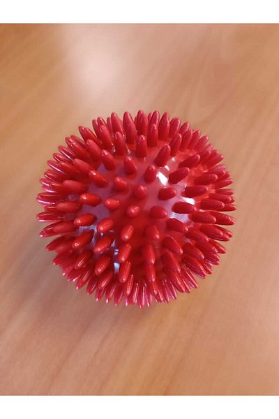 Libor Hand Exercise Massage and Sensory Ball, Soft Spiny Ball Red Color 9 Cm