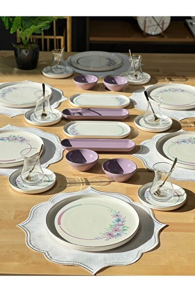 Onedekor 32 Parça Modern Lindy Kahvaltı Takımı