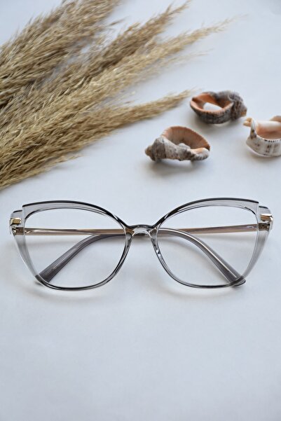 LOOKUP NEW نظارات تايلر للجنسين للنساء والرجال باللون الرمادي والفضي على شكل ...