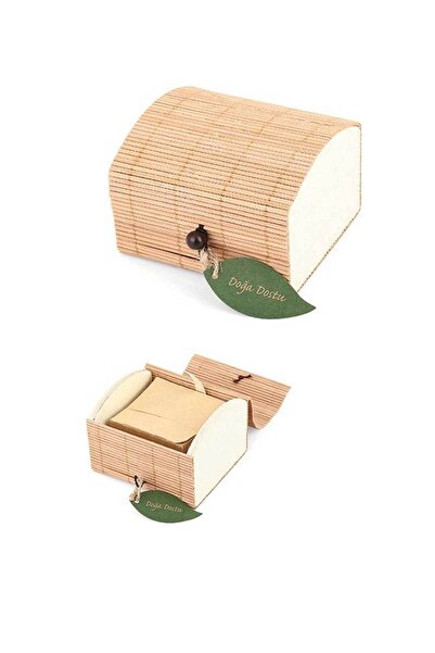 TREND Hasır Ahşap Kutulu Geri Dönüşümlü Notluk