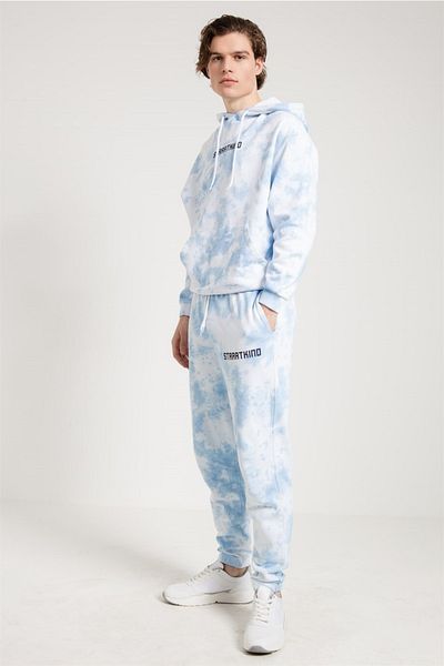 JAHR MARC Ανδρικό παντελόνι Tie-dye Washed Blue Oversize