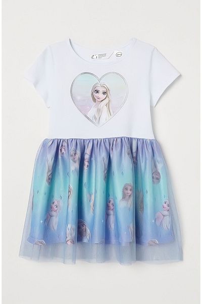Pink Hippo Kids Φόρεμα από τούλι με στάμπα για κορίτσια Frozen Elsa
