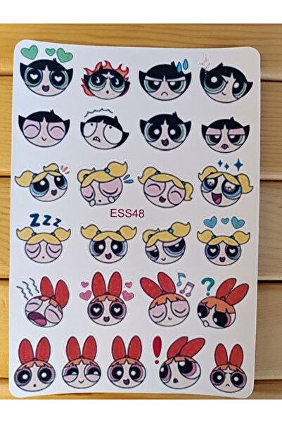 EyER Shoping Set de autocolante pentru telefon Power Puff Girl Planner