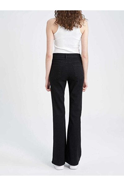 geenz manifacture Pantaloni de blugi negri din lycra cu talie înaltă spaniolă Ngbutika