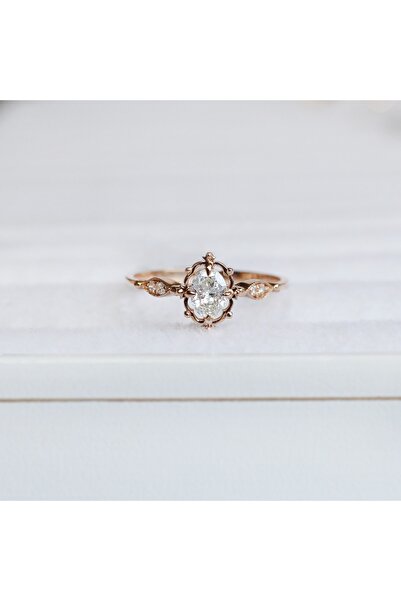 INZA mücevherat 0.35 Ct Vintage Aria Tasarım Pırlanta Yüzük