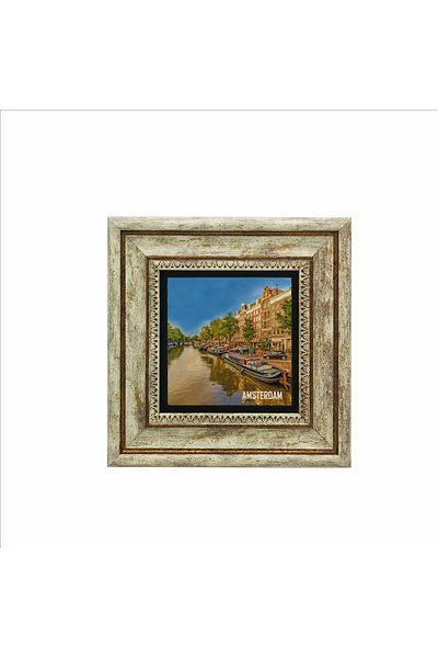 BAKSEPETE Amsterdam Visual Printed Natural Stone Painting 20Cmx20Cm Krg-015
