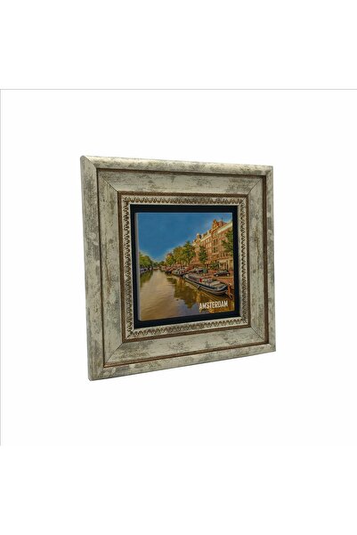 BAKSEPETE Amsterdam Visual Printed Natural Stone Painting 20Cmx20Cm Krg-015
