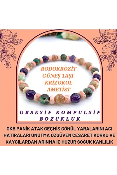 GİZEMLİ DOĞAL TAŞ Gizemli Doğaltaş Okb Panikatak Depresyon Anksiyete Geçmişi Unutma Cesaret Özgüven Fobi Bileklik