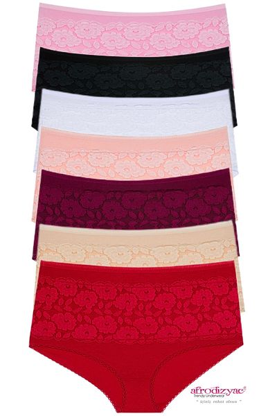 Afrodizyac 7 Pack Ultra High Waist Lace Bamboo Bato (extra Soft And Flexible)
