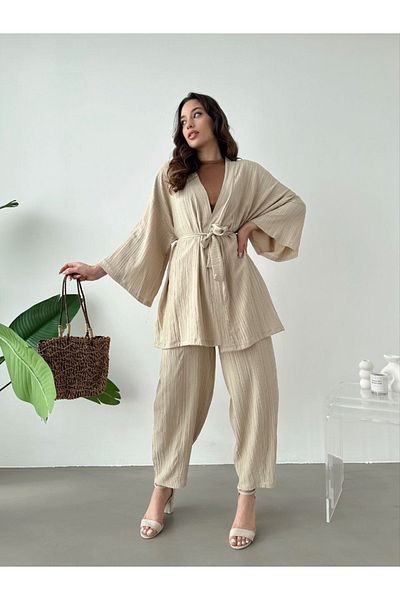 MRS. POLEEN Women's Kimono Set