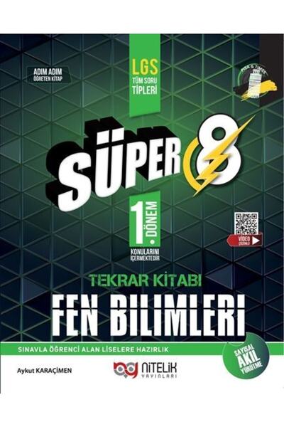 Nitelik Yayınları Nitelik Süper 8.sınıf Lgs 1.dönem Fen Bilimleri Tekrar Kitabı