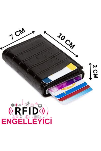 NEWISH POLO ACCESSORIES Crocodile Mechanism Automatic Slide Card Support Pollet Rfid Protected Aluminium Mechanism (7CMX10CM)