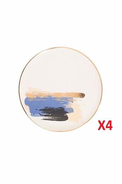 Porland Dash Flat Cake Plate 21cm Set of 4 04alm007902
