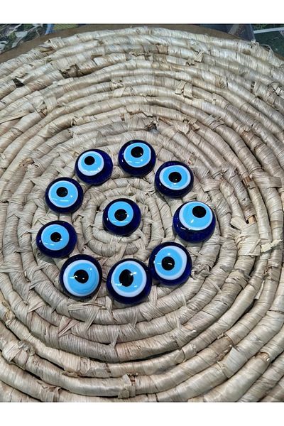 KARDEŞLER BONCUK HEDİYELİK EŞYA 25 Pieces 3 cm Glass Charm - Non-Perforated Tree Decoration Home Decoration