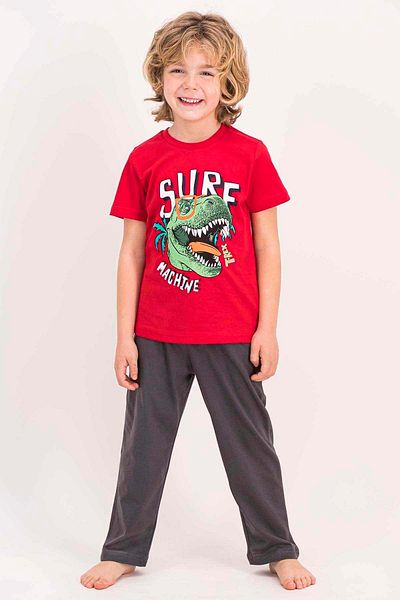 ROLY POLY Boy's Red Short Sleeve Pajama Set