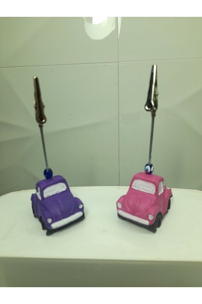 TÜRKÜ HEDİYELİK Purple Woswos Note Holder, Office Accessory, Gift for Students, Metal Clip Note Holder