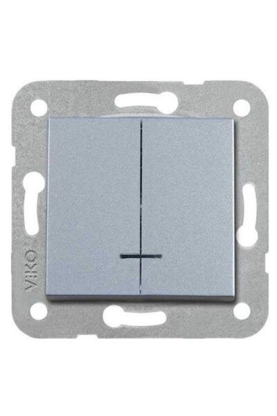 VİKO 92605050 Novella/trenda Gümüş Işıklı Komütatör Düğme (mekanizma Hariç)