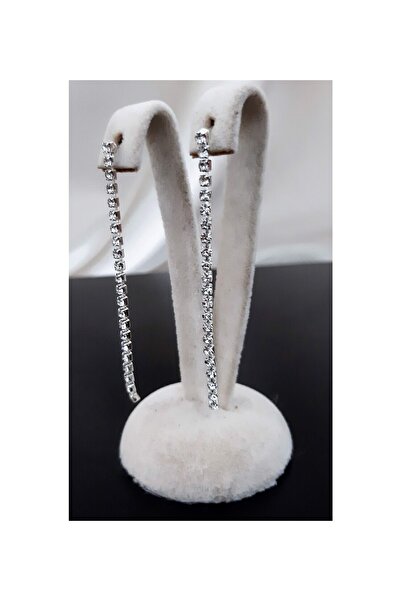Gözde Kazan Single Row Waterway Stone Zircon Earrings