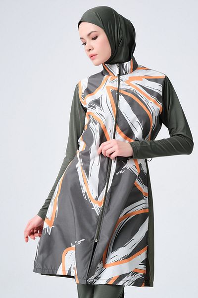 ALFASA Leaf Hijab Swimsuit &