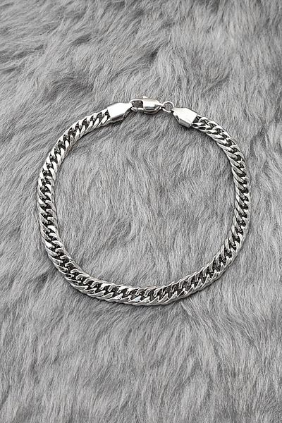 Chavin 6 mmGray Steel Braid Men's Bracelet Dn29by