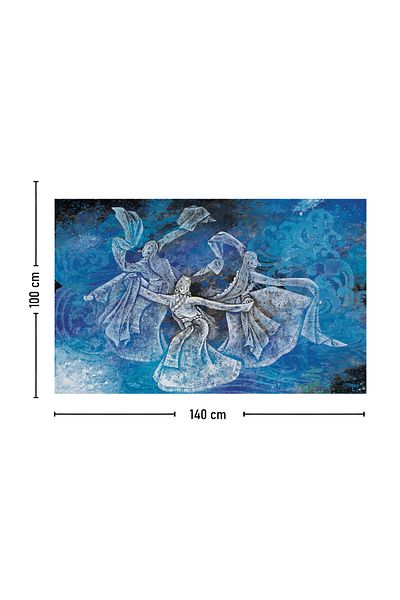 Vagonik Model etnic tibetan Thangka budist și mandala covor boem de perete 140x100 cm-70x100 cm