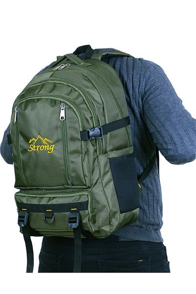 Fiyaka St-03 Mountaineer Αδιάβροχη τσάντα κάμπινγκ πολλαπλών τμημάτων Travel Mountaineer Τσάντα πλάτης Χακί