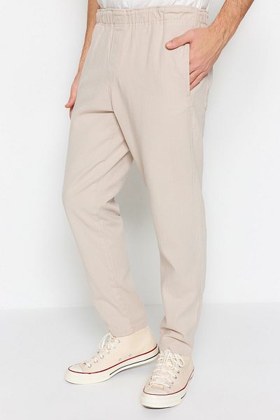 Trendyol Collection Штани з габардину Tas Regular Fit з еластичною талією TMNSS23PL00033