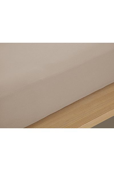 English Home Single Plus Elastické povlečení z hladké bavlny - 120x200 cm, hnědá pěna