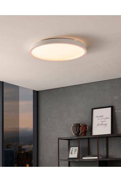 Eglo 900409   Indoor " Montemorelos-Z " White Color Aluminum Led Ceiling Lamp Ip20 Max: 34.5W Diameter: