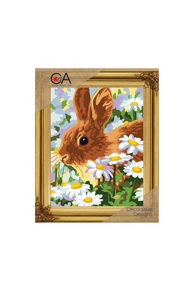 collection d'art Tapestry Kit Including Rope and Needle 22 X 30 Cm Rabbit 6329k
