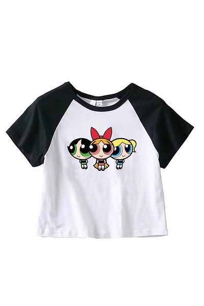 Touz Powerpuff Girls με εμπριμέ λευκό μανίκι Reglan